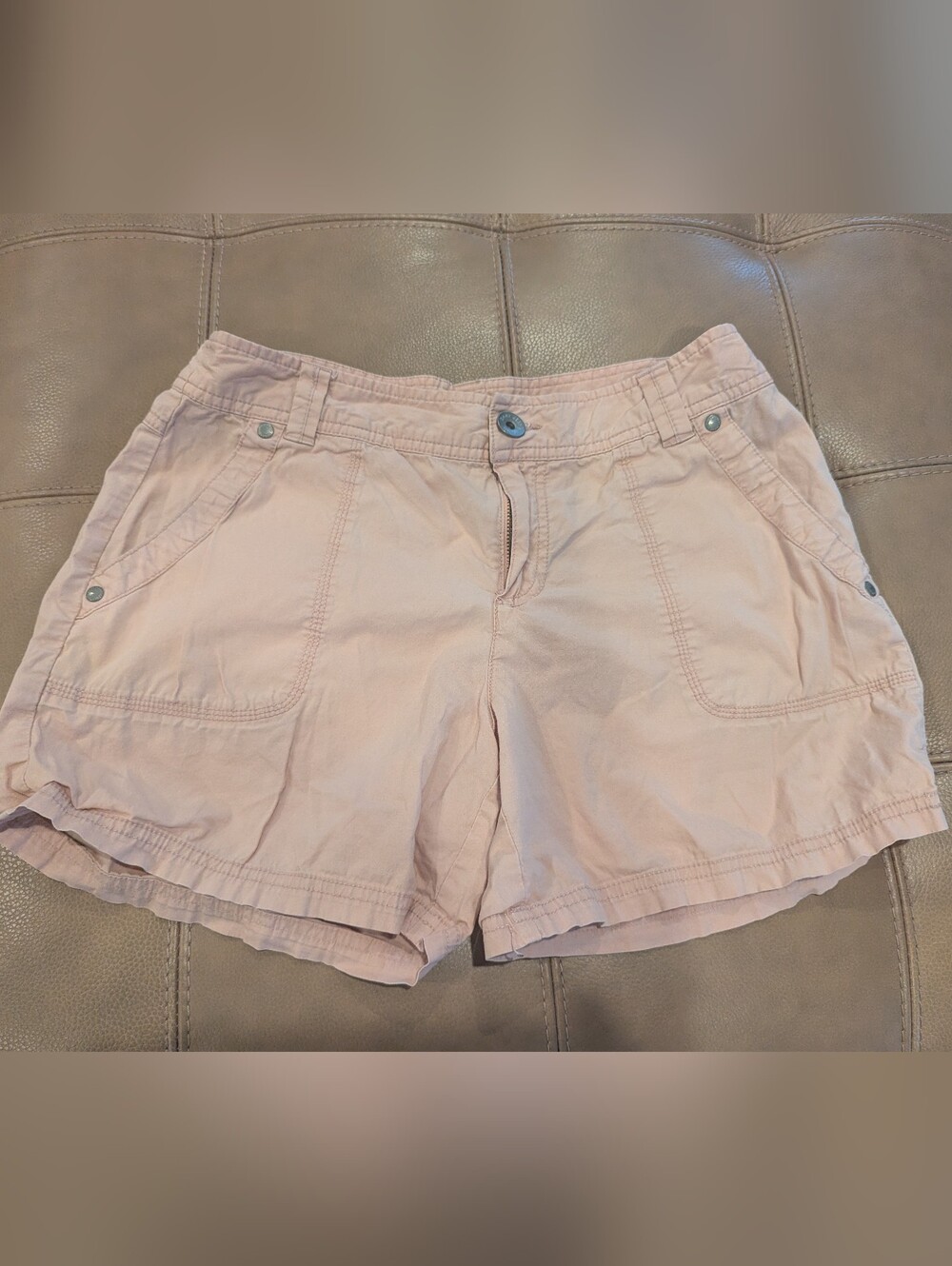 DKNY Pale Pink Casual Cotton Bermuda Shorts DKNY